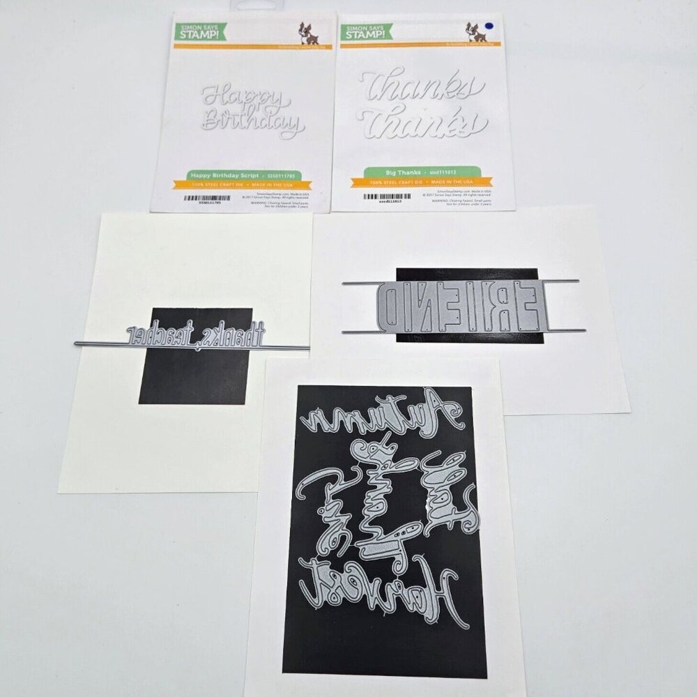 Crafting Die Lot Echo Park Fall Harvest Simon Says Stamp Thanks Birthday Teacher